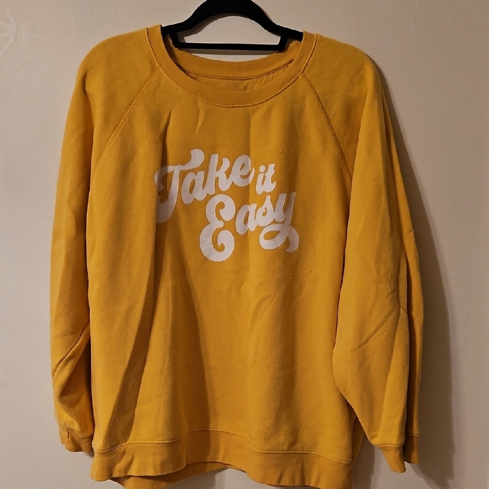 State of Mind Yellow Crewneck Sweater
